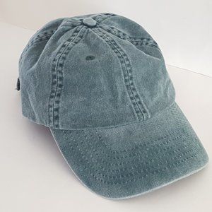 Baseball Cap Faded Green Denim w/Promotional Lettering IGHL Head Shots K…